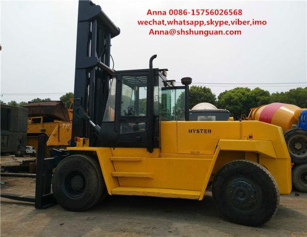 16 T Used Diesel Hyster Used Diesel Forklift Truck 2275 Mm Drive Tread Width