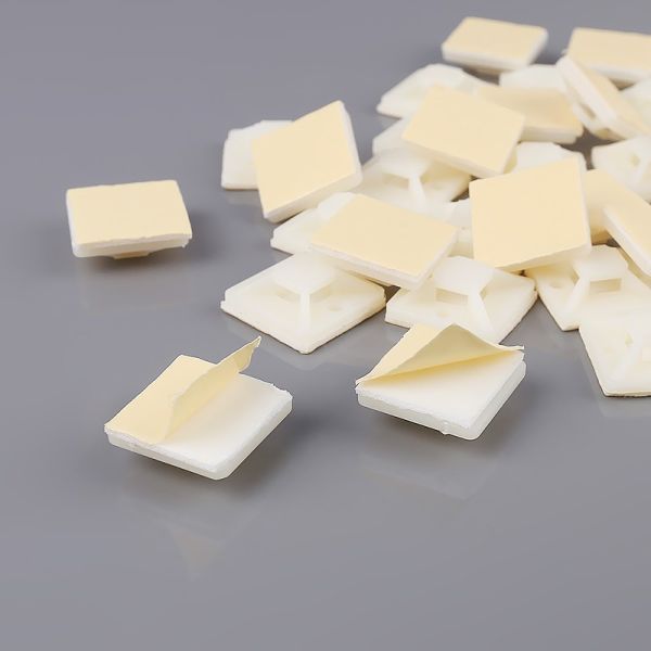 White Cable Ties Mounts Easy Installation Multi Purpose CE ROHS