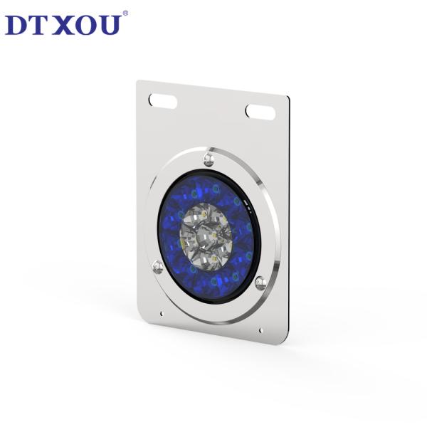 Stainless steel waterproof 4-inch circular LED bracket, semi trailer truck tail light, turn brake light