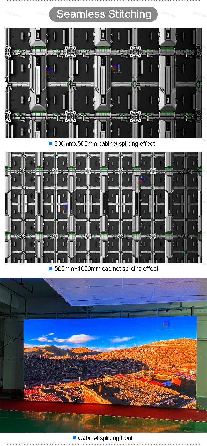 Outdoor Led Sign Panels Billboard P3.91 with 500x500mm cabinet and3840hz refresh rate