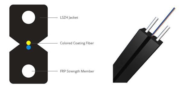 Butterfly Shaped FTTH Indoor Fiber Cable