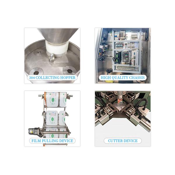 20-60bags/min Triangle Bag Packing Machine , Chocolate Snacks Peanuts Packaging Machine