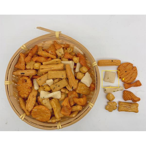 Semi Soft Crunchy 12 Month Shelf Life Rice Crackers Gluten Free Baked Snack