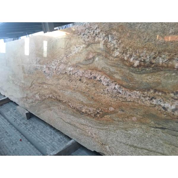 Natural Stone Kashmir Gold Granite Slab For Floor Tile Or Countertop