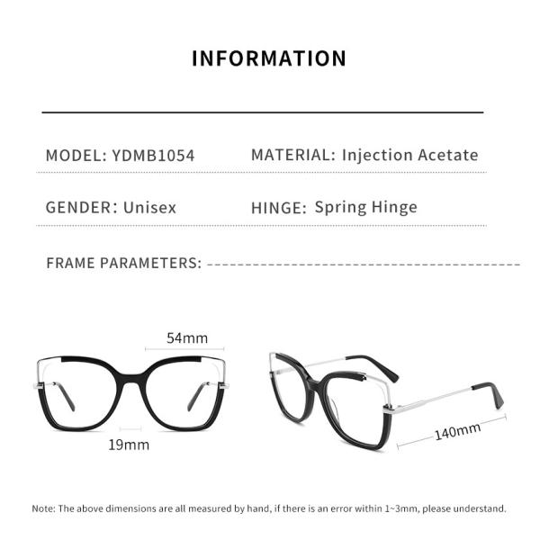 Уникальные стекла металла и ацетата глаза кота гибкие с ясными объективами