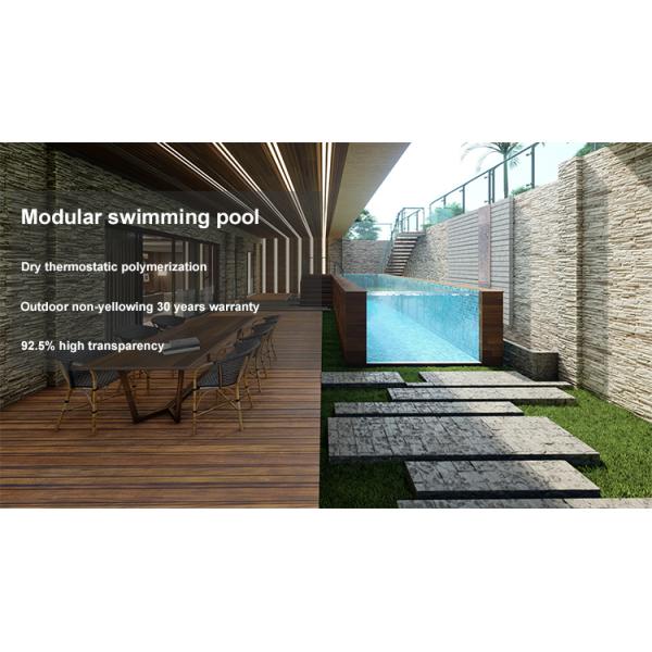 2080 Выше земли Прозрачный акриловый стеклянный волокно стекло Бассейн с легкой установкой