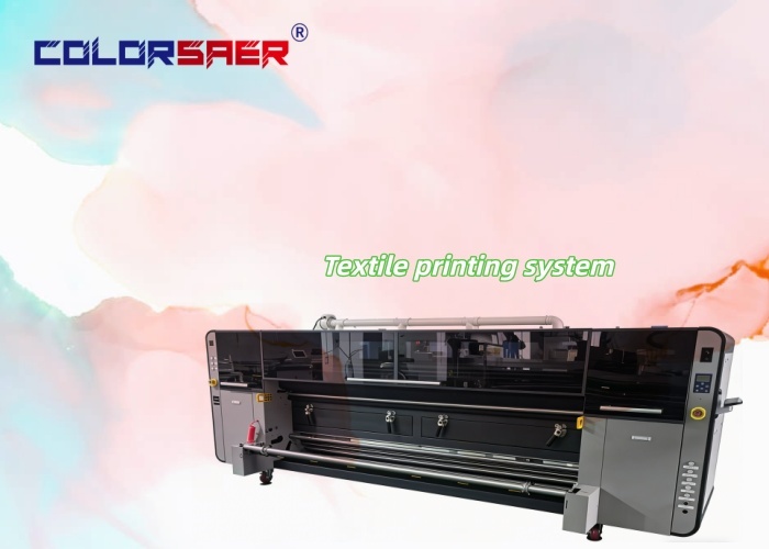 SAER CMYK 4 color Digital Textile Printing System Roll to Roll Fabric Plotter