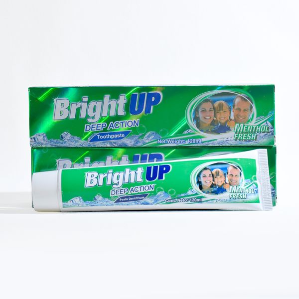 Bright up Menthol Fresh Deep Action Toothpaste 120ml Mint Flavor Oral Hygiene Bulk Order Wholesale Dental Care Products