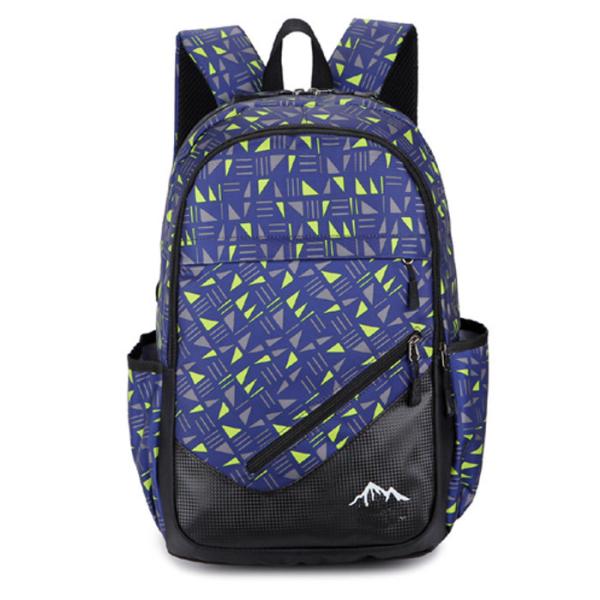 Nylon Casual shcool  Backpack for kids blue camouflage with triangle