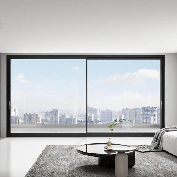 Sleek Aluminium Sliding Doors 2mm Horizontal Opening Frame Sliding Glass Door