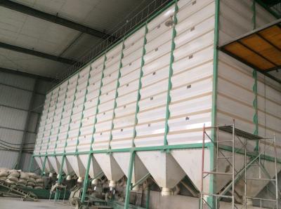 O projeto completamente fechado bate para baixo o silo molhado para a moenga da almofada com a chapa de aço galvanizada