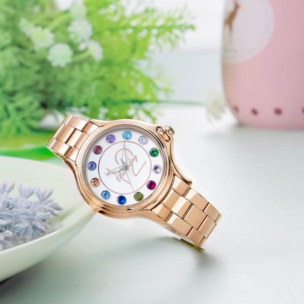 Fashion Women Alloy Ladies Quartz Watches Luxury Rose Gold Waterproof