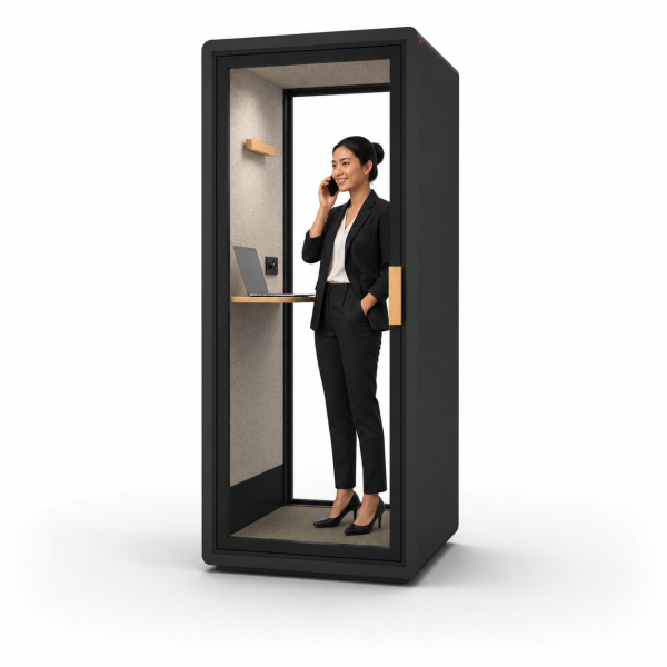Double Glazed Glass Acoustic Soundproof Vocal Booth Pod For Offices