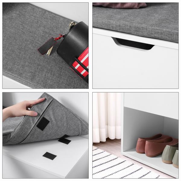 SGS Entryway Small Cube Shoe Rack Furniture Wooden Shoe Cupboard With Seat