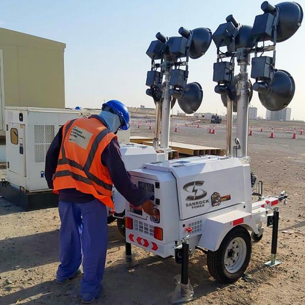 Portable LED Light Towers Outdoor Light Tower Frequency 50/60 Hz Diesel Light Tower for Events