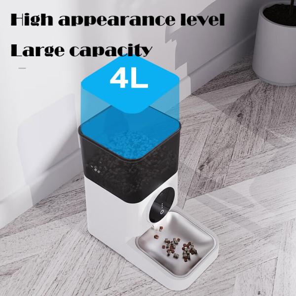 Pet Food Timing Automatic Dog Feeder with Remote App Control and Battery Power Source