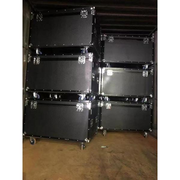 Caso de vuelo de aluminio ligero impermeable para exposiciones al aire libre