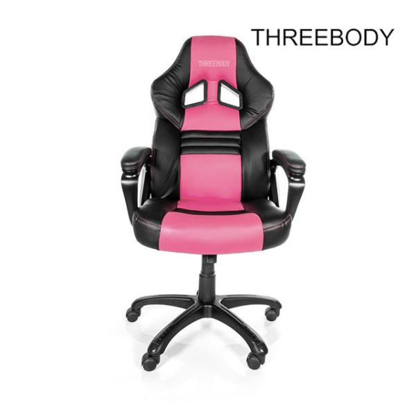 Commercial Racing Style Gaming Chair , Executive Swivel Pink Gaming Chair