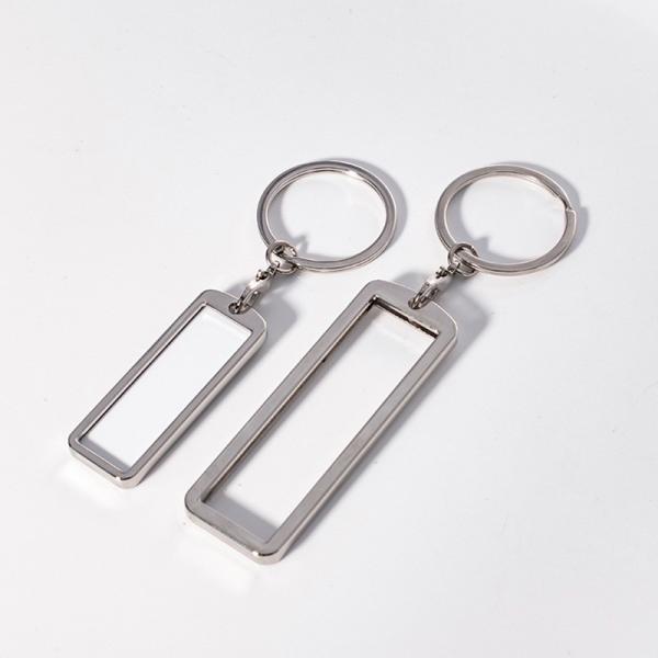 Double Sided Sublimation Key Chains Blanks Car Keychain Tags With Printable Aluminum Sheet