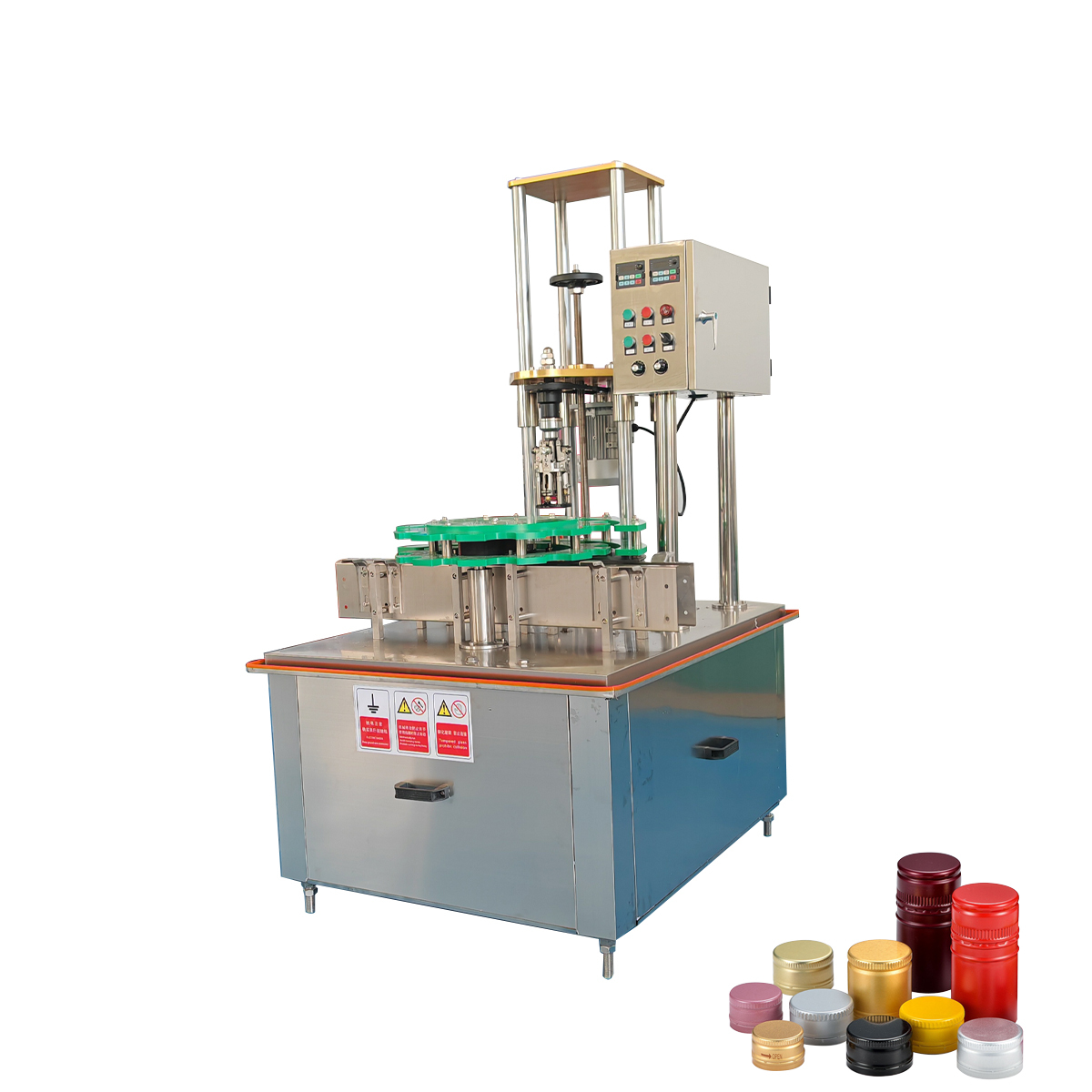 Automatic Bottle Cap Sealing Machine with Cap Lifter for Glass Bottle Aluminum Lid Ropper Capping