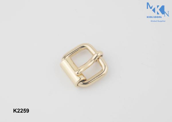 Custom Gold Shoe Buckles 15mm Size , Decorative Metal Strap Buckles K2259