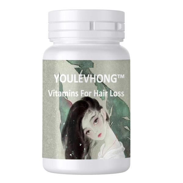 Vitaminas para el crecimiento del cabello para hombres y mujeres con certificación GMP Cabello fuerte, lleno y saludable