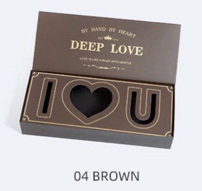 OEM Rose Packaging Cardboard Flower Boxes FSC 45cm Length For Valentines Day