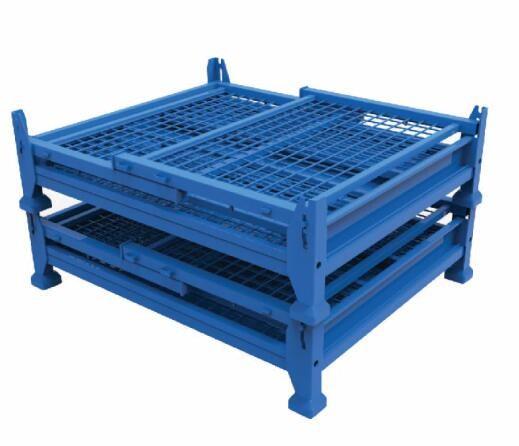 Stackable Wire Mesh Storage Pallet Cages, powder coated and heavy duty