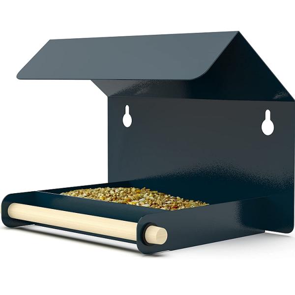 Покрытие дождя крыша птица дом рама Стенный сад шкафчик птицекормник в черной стали
