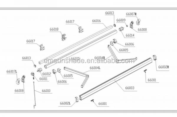Large size retractable aluminum patio awning, commercial awning waterproof sun protection