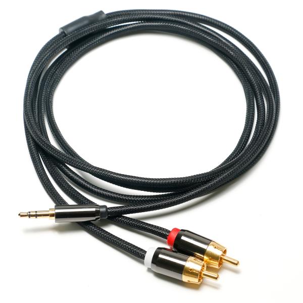 RCA 3.5MM Digital Audio Cable 2/1 Knit покрытый веревкой золотой порт для Soundbar Car Audio