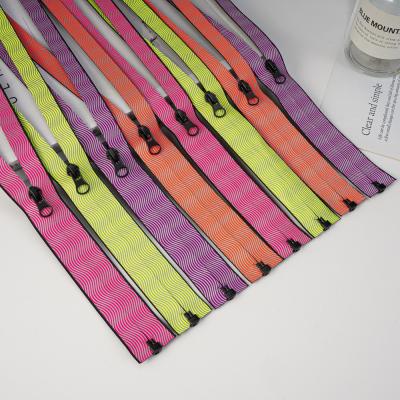 Factory Wholesale Custom 3# 5# 7# nylon waterproof zipper Auto Lock Various types of nylon zipper for clothes bags