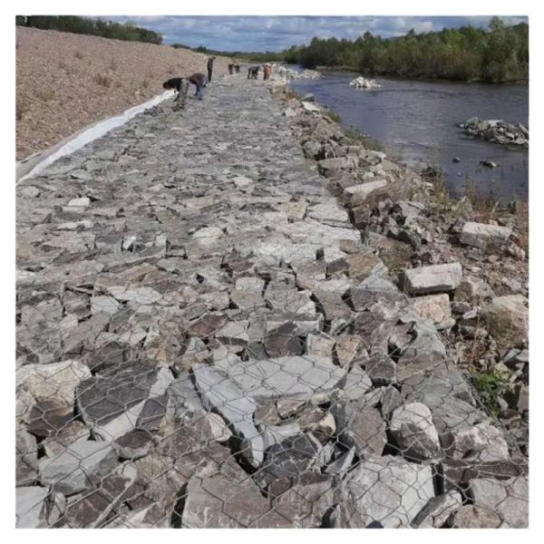 Marine and Seawall Protection Galvanized 2x1x1m Gabion Wall Basket Mattress Cage 60x80mm