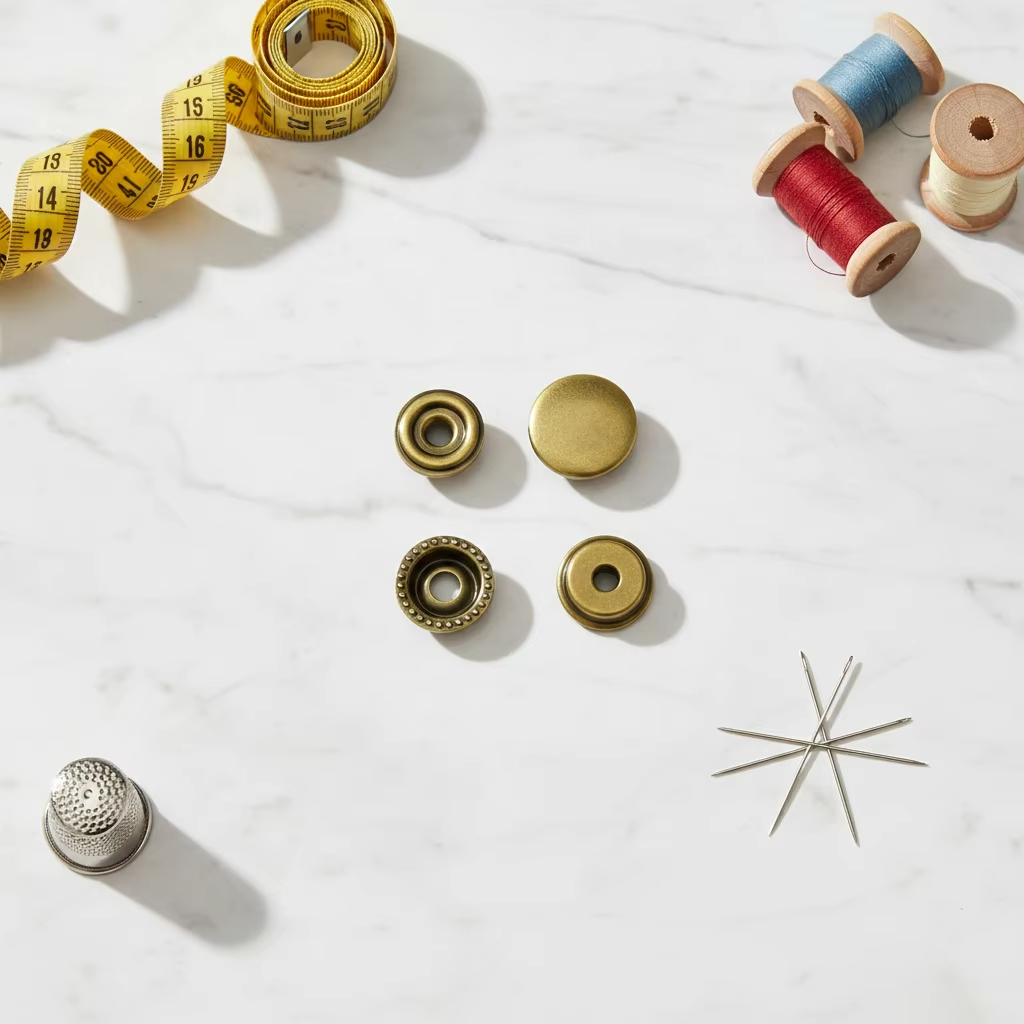 Antique Bronze Metal Snap Fasteners, Four-in-one Press Stud Buttons for Coat, Jeans, Backpack