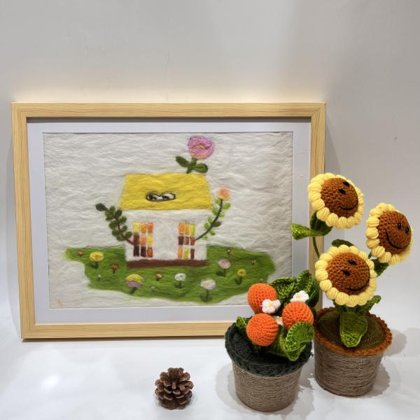 Sete Artesanato Casa Decoração Pintura Punch Needle DIY Kit Para Iniciantes