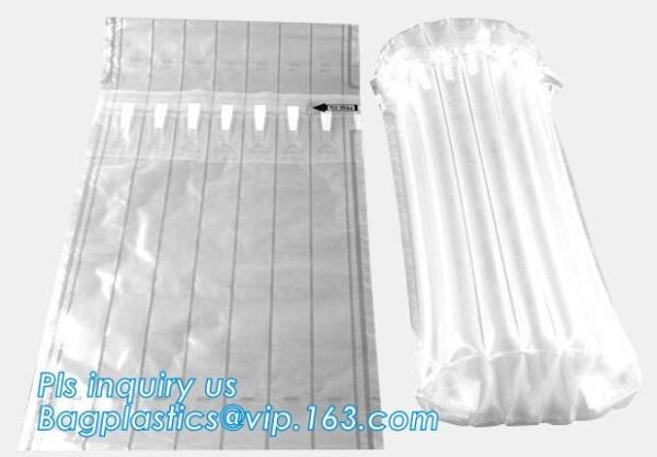 Inflated Wine Bottle Protector Bags, Sleeves Glass Travel Transport, Air Filled Column, Leakproof Cushioning