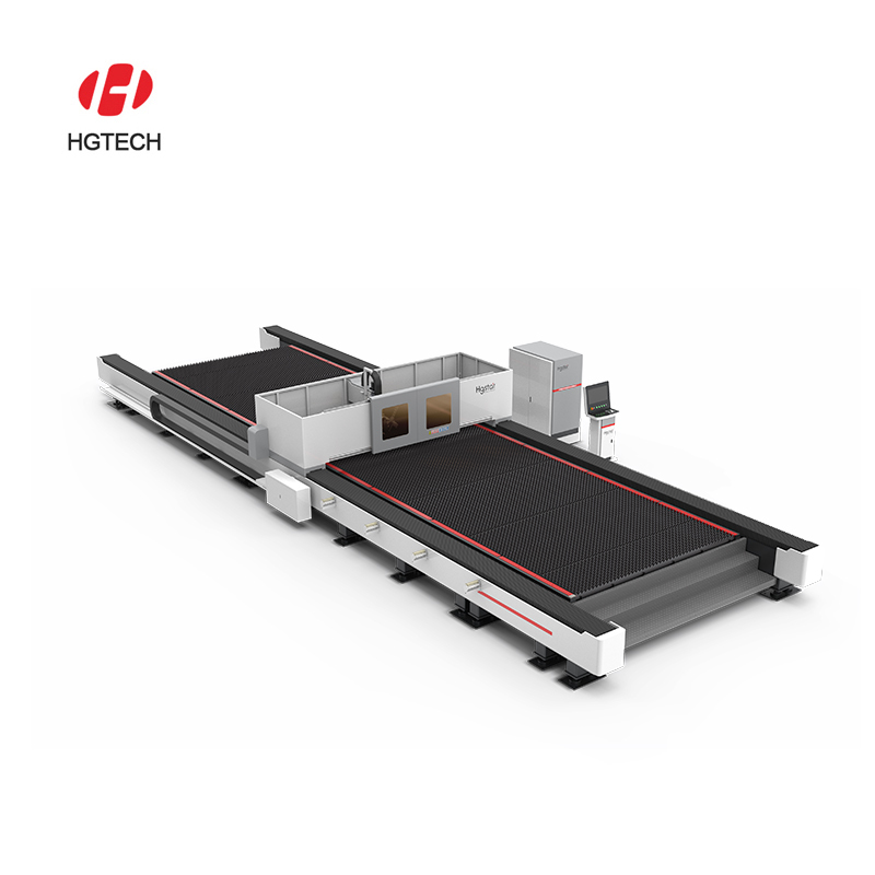 Five Process Laser Flame Hybrid Cutting Machine Marking Drilling Beveling Integrated Platform