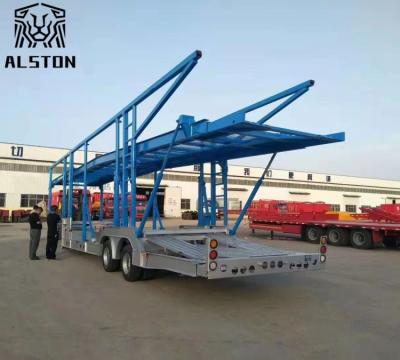 Two Axle Design Hydraulic Retractable Vehicle Transport Semi Trailer For Export