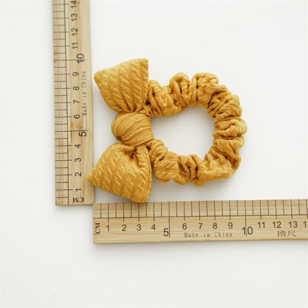 PP cotton colorful filled bow baby girl hair bands scrunchie wool headwear Women's elastic headband accessories