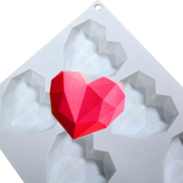 El corazón forma el molde de la torta 3d modificó la categoría alimenticia para requisitos particulares Diy hecho a mano