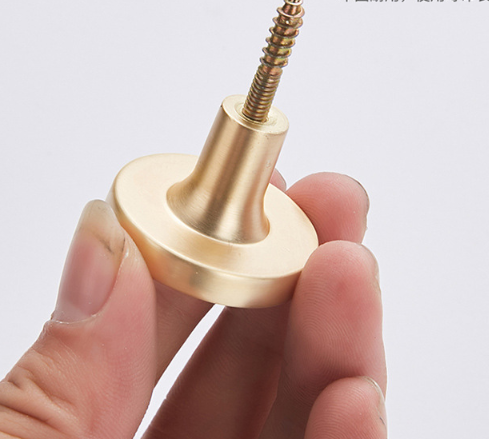 Minimalist Modern Brushed Brass Gold Handle Cabinet Drawer Kitchen Dresser Durable Easy Installation Luxury Wardrobe Door Knob