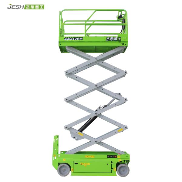Green Self propelled 8m Hydraulic scissor lift with 450KG capacity for sale
