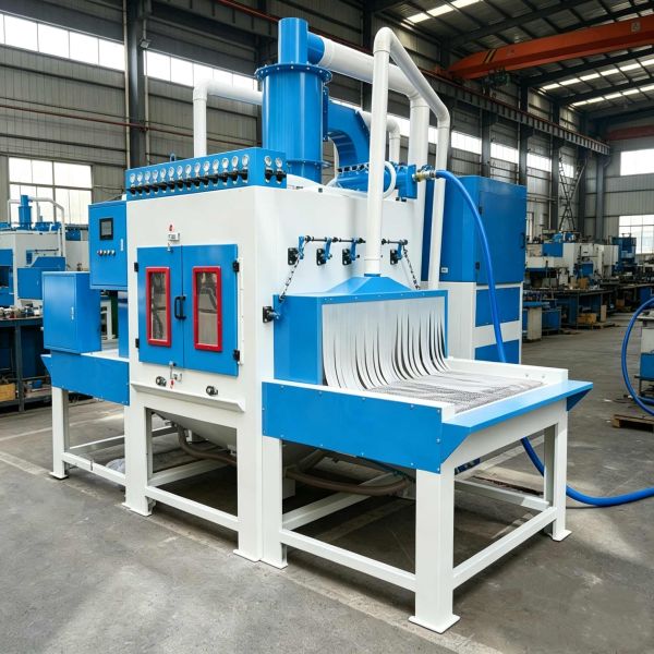 Automatic Pass-through Conveyor Sand Blasting Machine with PLC Control and 220V/380V/440V Voltage for 2000mm x 1500mm x 1800mm Workpieces