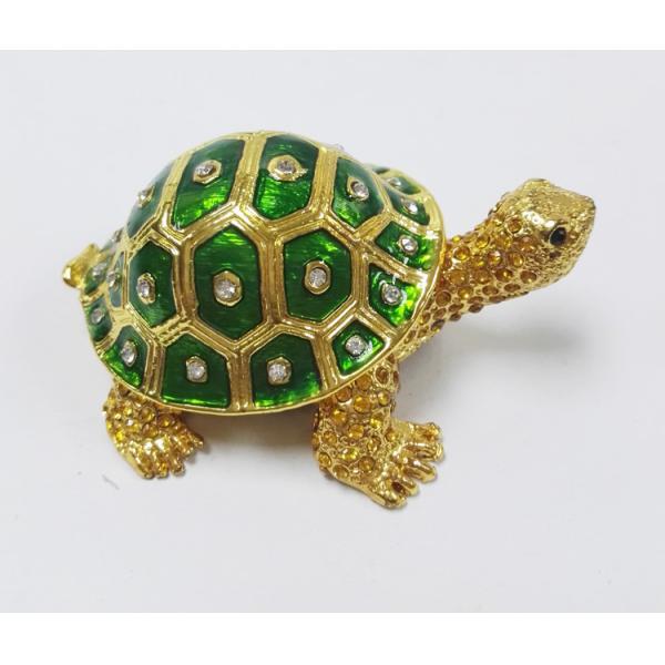 gold plated metal double turtle trinket jewelry box good quality turtle trinket jewelry box