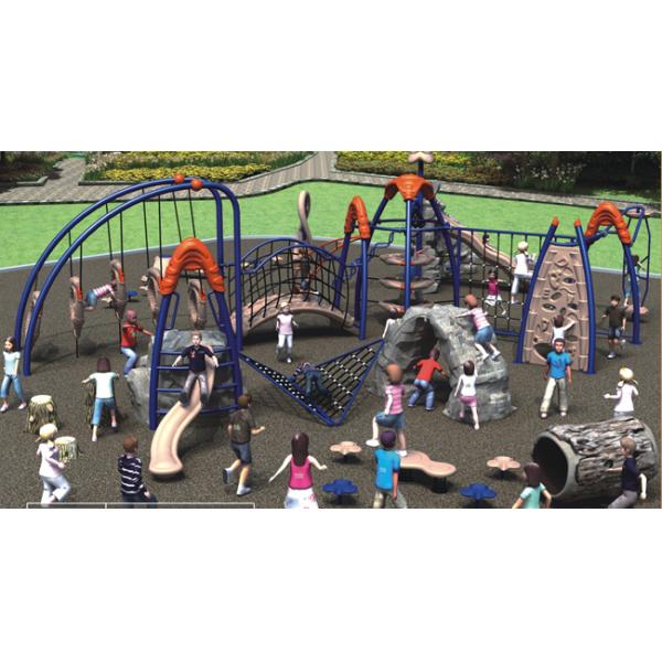 Climbing Playground Equipment For Outdoor By UV Resistance LLDPE Galvanized Steel