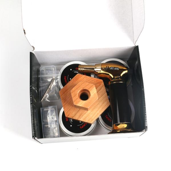 Kit de coctelería para fumadores de vieja usanza chimenea para fumar infusores de coctelería con chips de madera para whisky bourbon Coctelería de vino