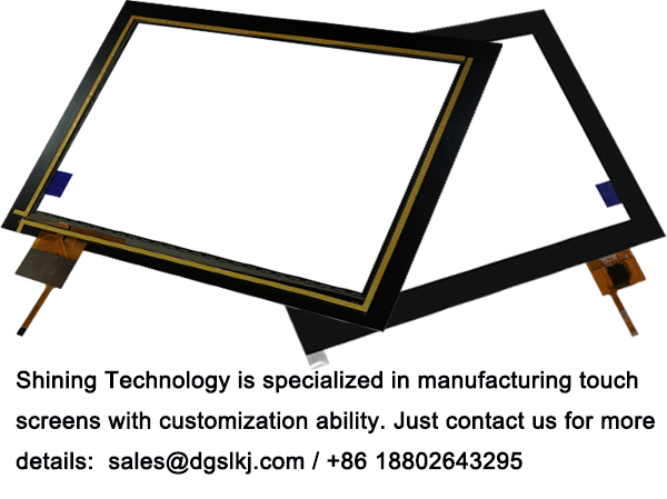 Projected Capacitive Touch Panel With ITO Sensor Glass To 6H Cover Glass I2C Interface