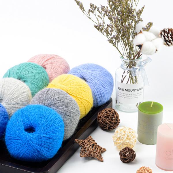 2/16nm Mink Hair Yarn Angora Crochet Luxury Usado para tricotar bolsas Pp