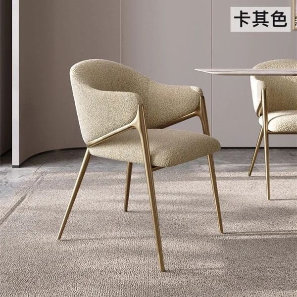 Modern Dinner Chair Contemporary Stainless Steel Metal Dining Chairs Fashion Home Furniture Restaurant Dining Room
