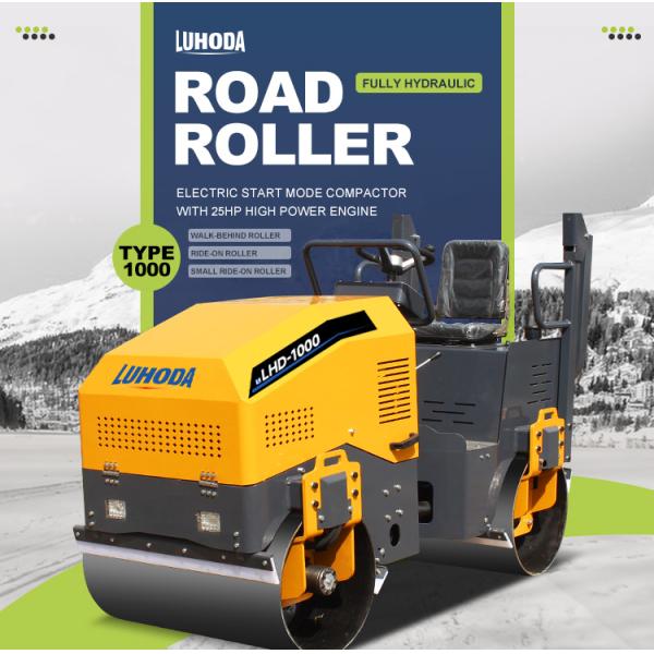 2 Ton 3 Ton Ride on Road Roller Hydraulic Vibratory Compactor Double Drum Roller for Sale